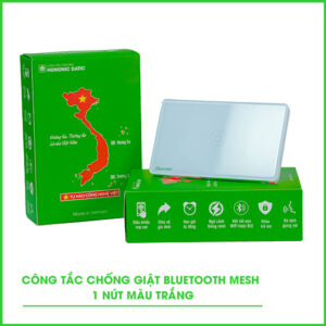 Công Tắc Chống Giật Bluetooth Mesh Hunonic Datic Màu Trắng