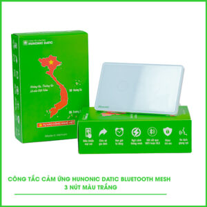 Công Tắc Cảm Ứng 3 Nút Bluetooth Mesh Hunonic Datic Màu Trắng